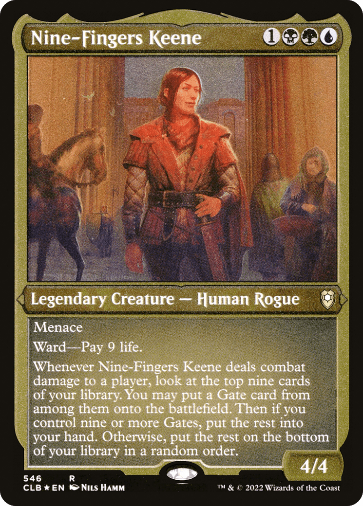 Nine-Fingers Keene (Foil Etched) |  Foil (546) [Commander Legends: Battle for Baldur's Gate]
