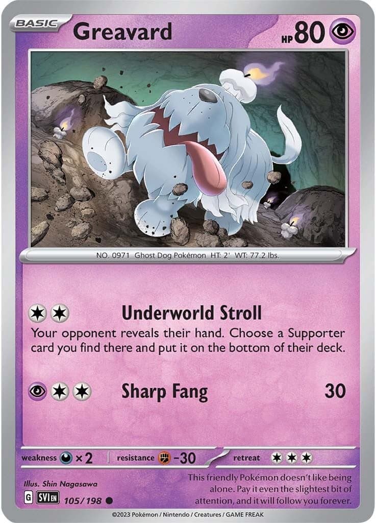 Greavard 105/198 - SV01 Scarlet & Violet Base Set Reverse Holofoil