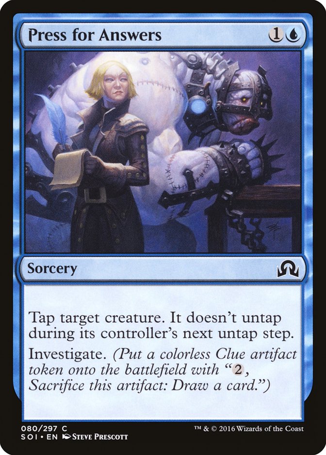 Press for Answers 80/297 (Shadows over Innistrad)  - Foil
