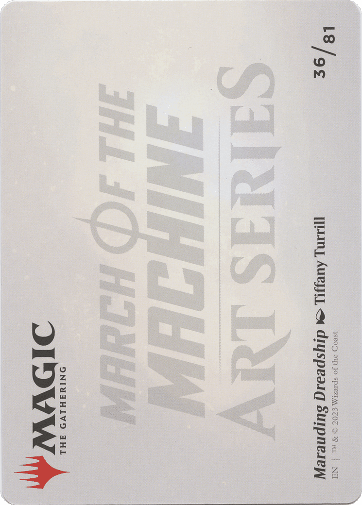 Marauding Dreadship // Marauding Dreadship (AMOM-036) - March of the Machine Art Series (Borderless) Foil
