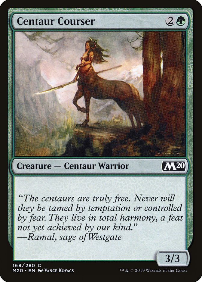 Centaur Courser 168/280 (Core Set 2020)  - Foil