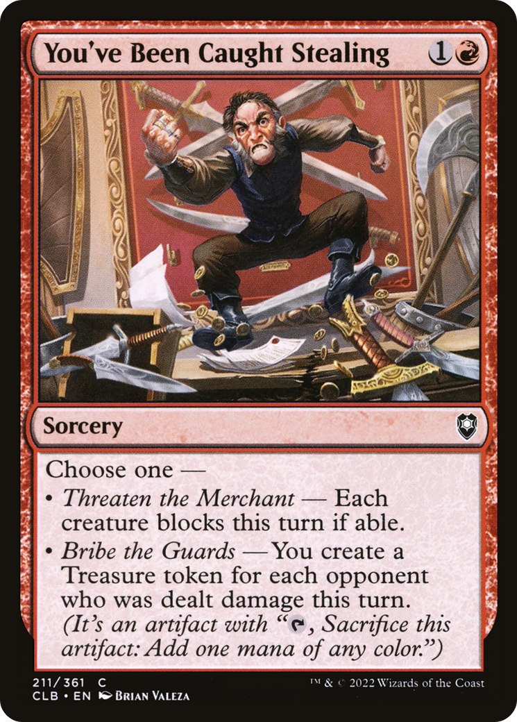 You've Been Caught Stealing [Commander Legends: Battle for Baldur's Gate] Foil