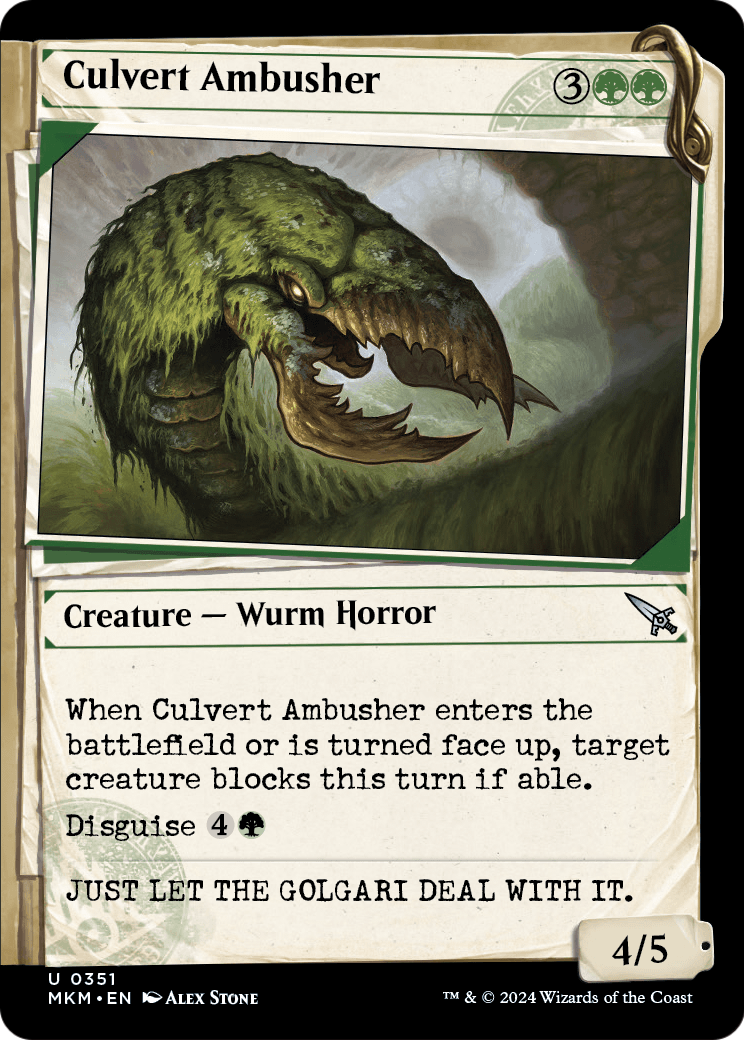 Culvert Ambusher (Showcase) [Murders at Karlov Manor] Foil