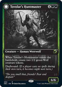 Tovolar's Huntmaster // Tovolar's Packleader [Innistrad: Double Feature] Foil