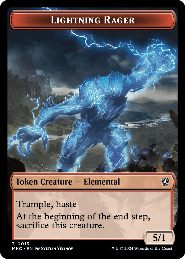 Lightning Rager (TMKC-013) - Murders at Karlov Manor Commander Tokens Foil