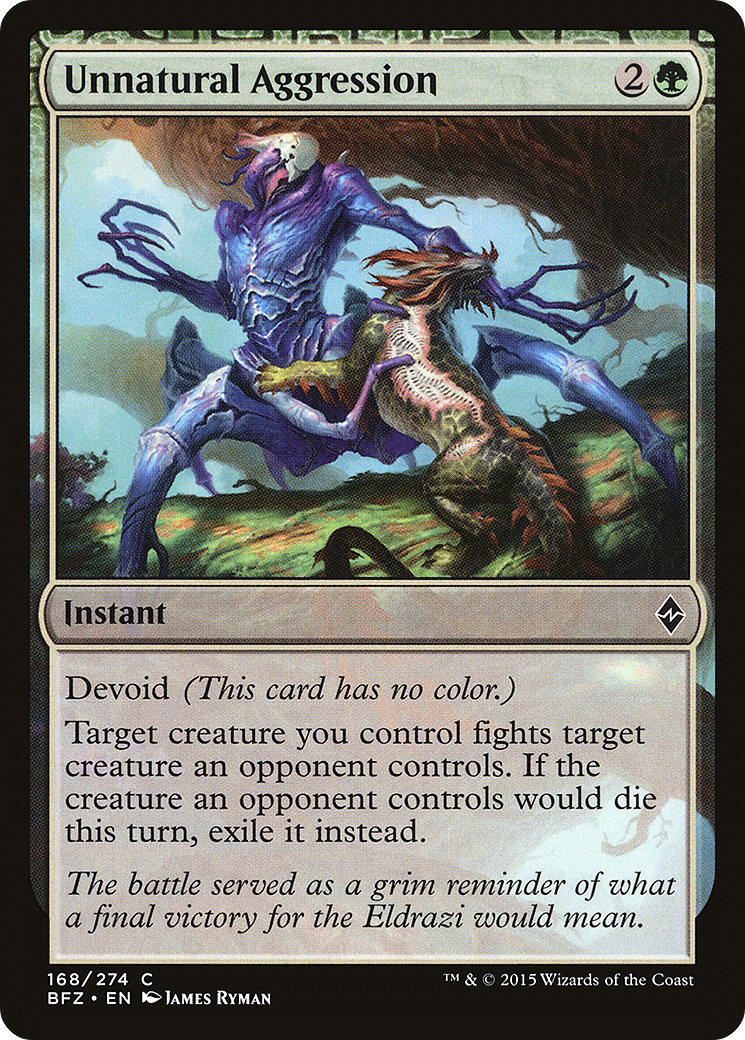 Unnatural Aggression [Battle for Zendikar] Foil