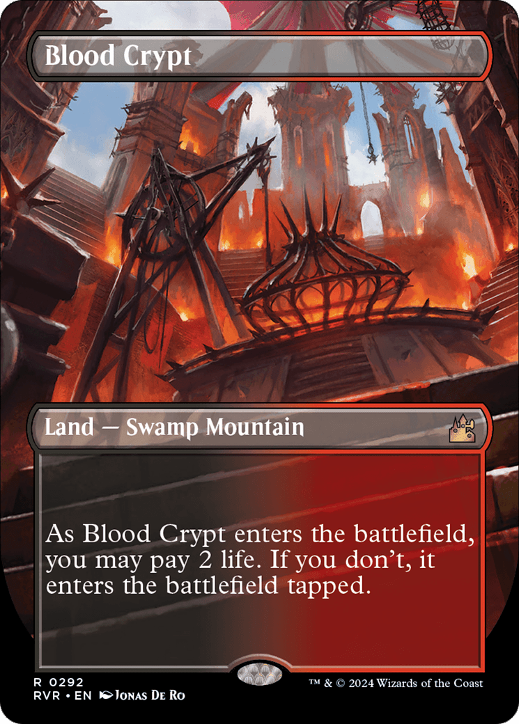 Blood Crypt (Borderless) [Ravnica Remastered] Foil