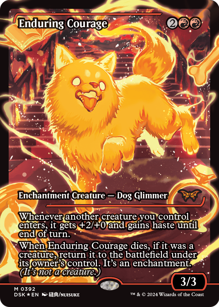 Enduring Courage (Japan Showcase - Japanese) [Duskmourn: House of Horror]