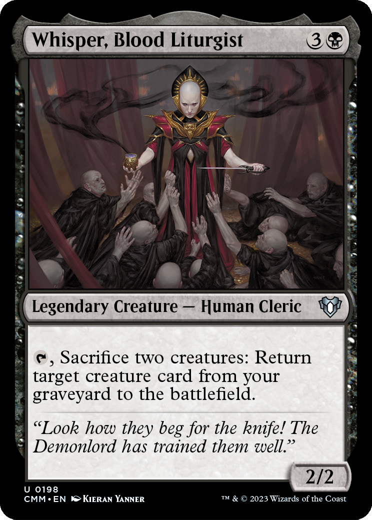 Whisper, Blood Liturgist [Commander Masters] Foil