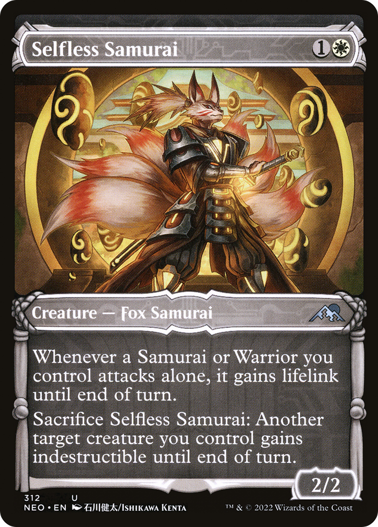 Selfless Samurai (Showcase Samurai) [Kamigawa: Neon Dynasty] Foil