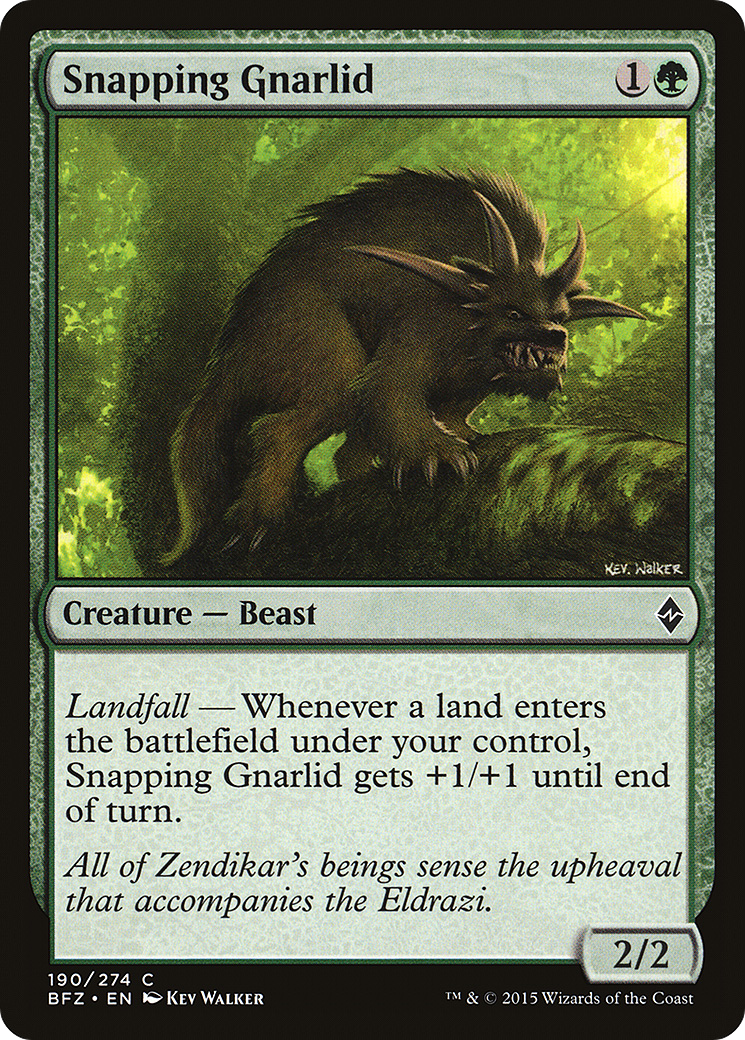 Snapping Gnarlid [Battle for Zendikar] Foil