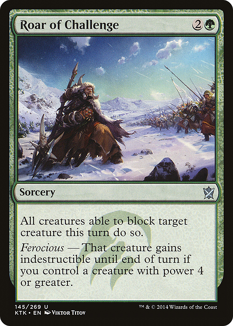 Roar of Challenge [Khans of Tarkir] Foil