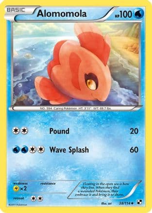 Alomomola 38/114 - Black and White Reverse Holofoil