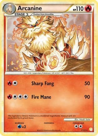 Arcanine - HeartGold SoulSilver Reverse Holofoil