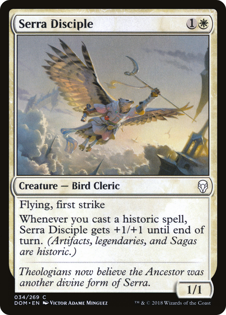 Serra Disciple [Dominaria] Foil