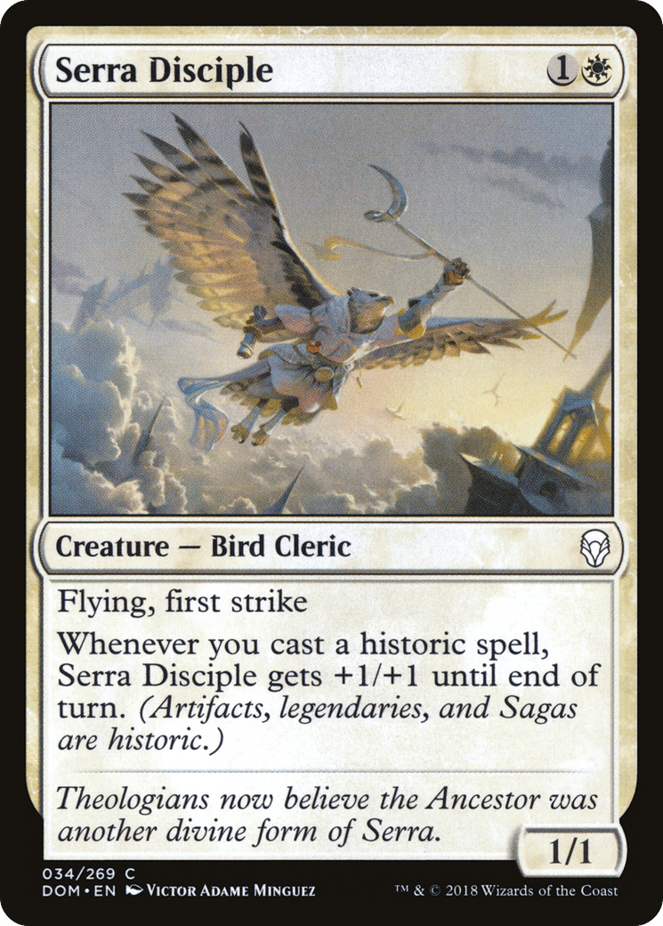 Serra Disciple [Dominaria] Foil