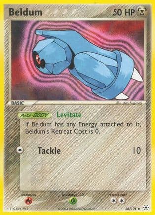 Beldum - 28/101/101  - Reverse Holofoil Hidden Legends - Uncommon