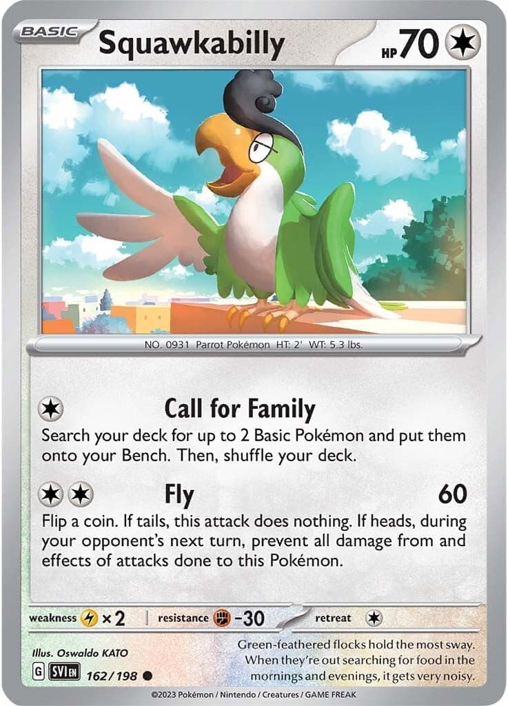 Squawkabilly 162- SV01 Scarlet & Violet Base Set Reverse Holofoil