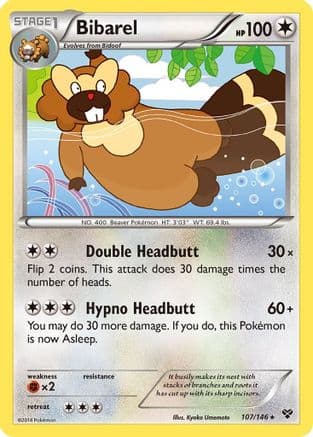 Bibarel 107/146 - XY Base Set Reverse Holofoil