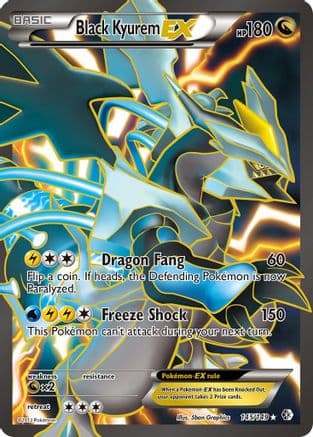 Black Kyurem EX ( Full Art) 145/149 - Boundaries Crossed Holofoil