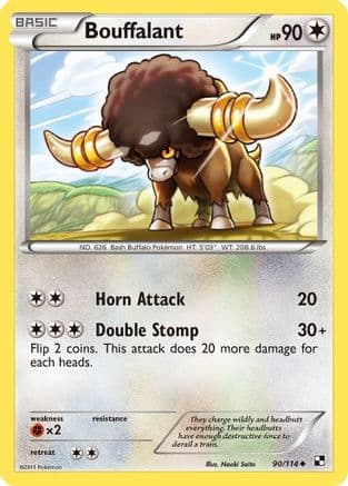 Bouffalant 90/114 - Black and White Reverse Holofoil