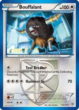 Bouffalant (Team Plasma)  - Reverse Holofoil Plasma Storm - Rare