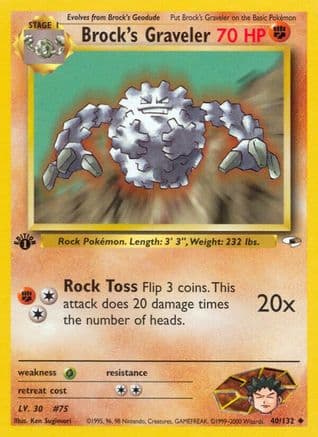 Brock's Graveler 040/132 - Gym Heroes 1st Edition