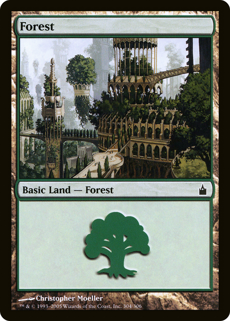 Forest (304) [Ravnica: City of Guilds] Foil