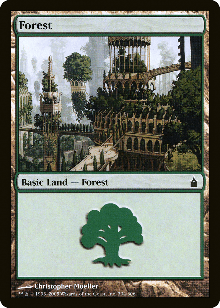 Forest (304) [Ravnica: City of Guilds] Foil