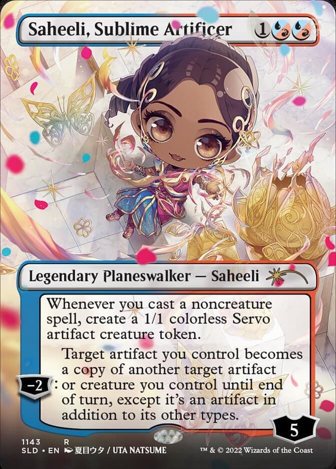 Saheeli, Sublime Artificer (Borderless) [Secret Lair Drop Series] Foil