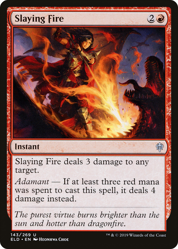 Slaying Fire [Throne of Eldraine] Foil