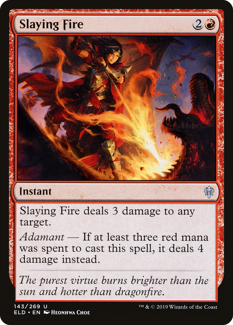 Slaying Fire [Throne of Eldraine] Foil