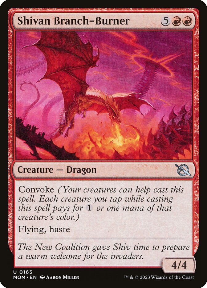 Shivan Branch-Burner 165 (March of the Machine)  - Foil