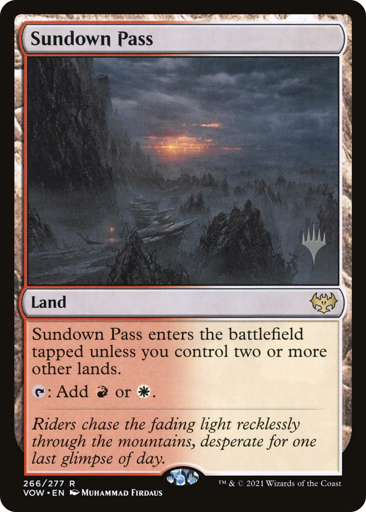 Sundown Pass (Promo Pack) [Innistrad: Crimson Vow Promos] Foil