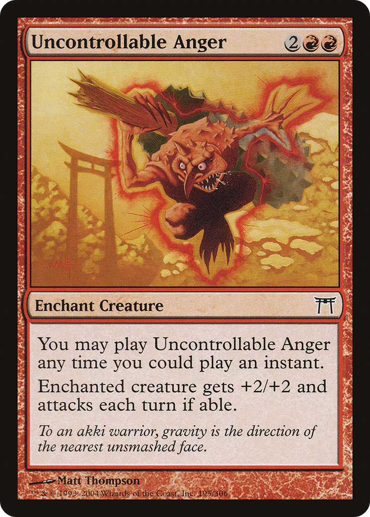 Uncontrollable Anger [Champions of Kamigawa] Foil