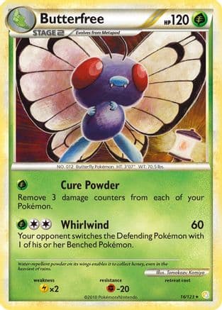 Butterfree 016/123 - HeartGold SoulSilver Reverse Holofoil