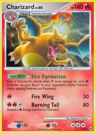 Charizard 001/99 - Arceus Reverse Holofoil