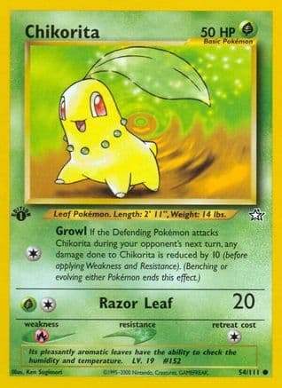 Chikorita 054/111 - Neo Genesis 1st Edition