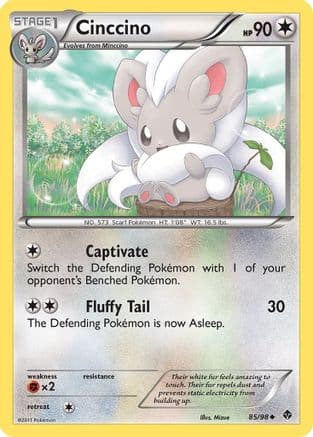 Cinccino 085  - Reverse Holofoil Emerging Powers - Uncommon
