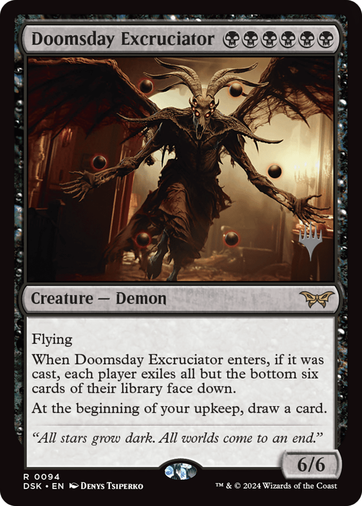 Doomsday Excruciator [Duskmourn: House of Horror Promos] Foil