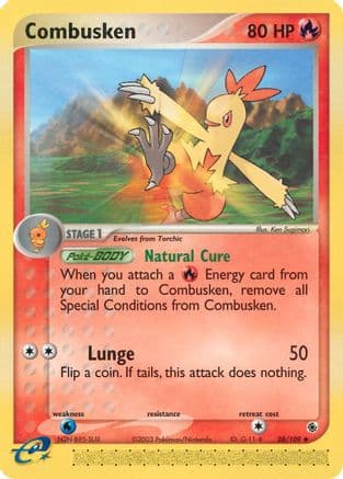 Combusken 28/109 - Ruby and Sapphire Reverse Holofoil