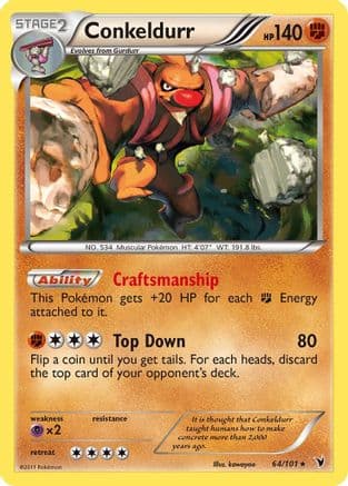 Conkeldurr (64)  - Reverse Holofoil Noble Victories - Holo Rare