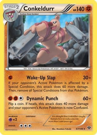 Conkeldurr 67/146 - XY Base Set Reverse Holofoil