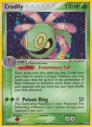 Cradily  - Holofoil Power Keepers - Holo Rare