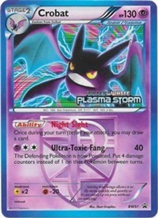 Crobat BW51 (Team Plasma) (Prerelease) BW51/101 - Black and White Promos Holofoil