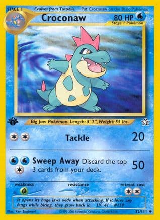 Croconaw 032/111 - Neo Genesis 1st Edition