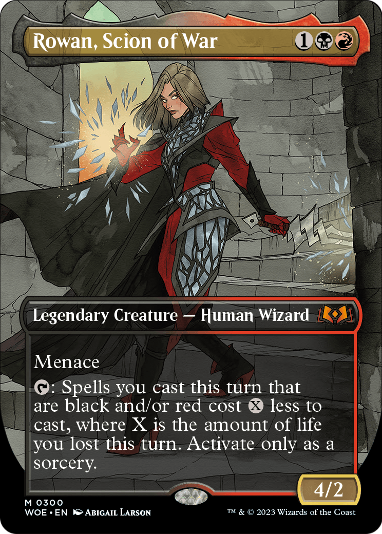 Rowan, Scion of War (Borderless Alternate Art) [Wilds of Eldraine] Foil