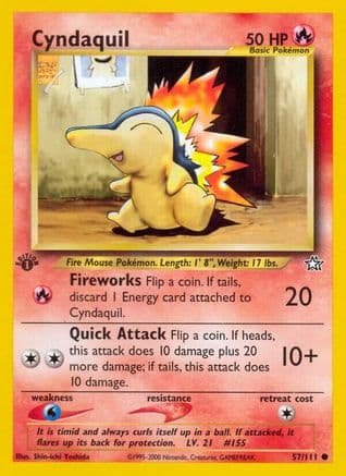 Cyndaquil 057/111 - Neo Genesis 1st Edition