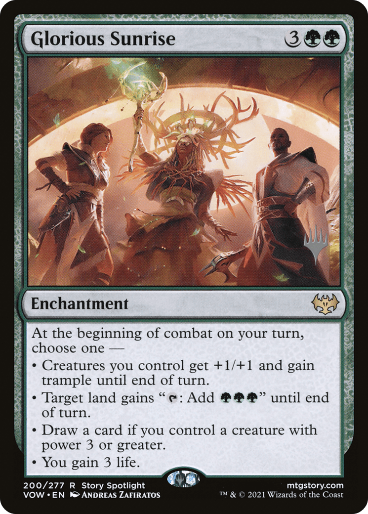 Glorious Sunrise (Promo Pack) [Innistrad: Crimson Vow Promos] Foil