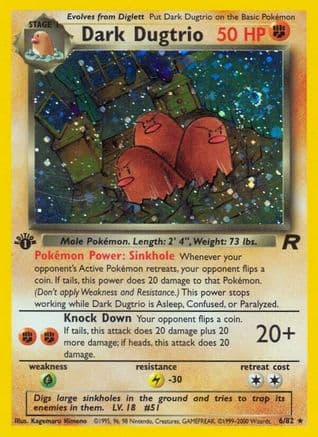 Dark Dugtrio 006/82 - Team Rocket 1st Edition Holofoil